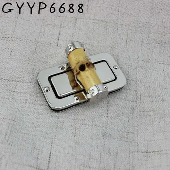 

Silver deduction bamboo lock for bag replacement handbags twist turn square lock handbags lock accessories twist turn locks