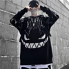 Woherb Harajuku Black Sweater Women Men Lightning Devil Knitted Jumper Oversize Pullover Hip Hop Streetwear 2022 Autumn Sweaters ► Photo 3/6