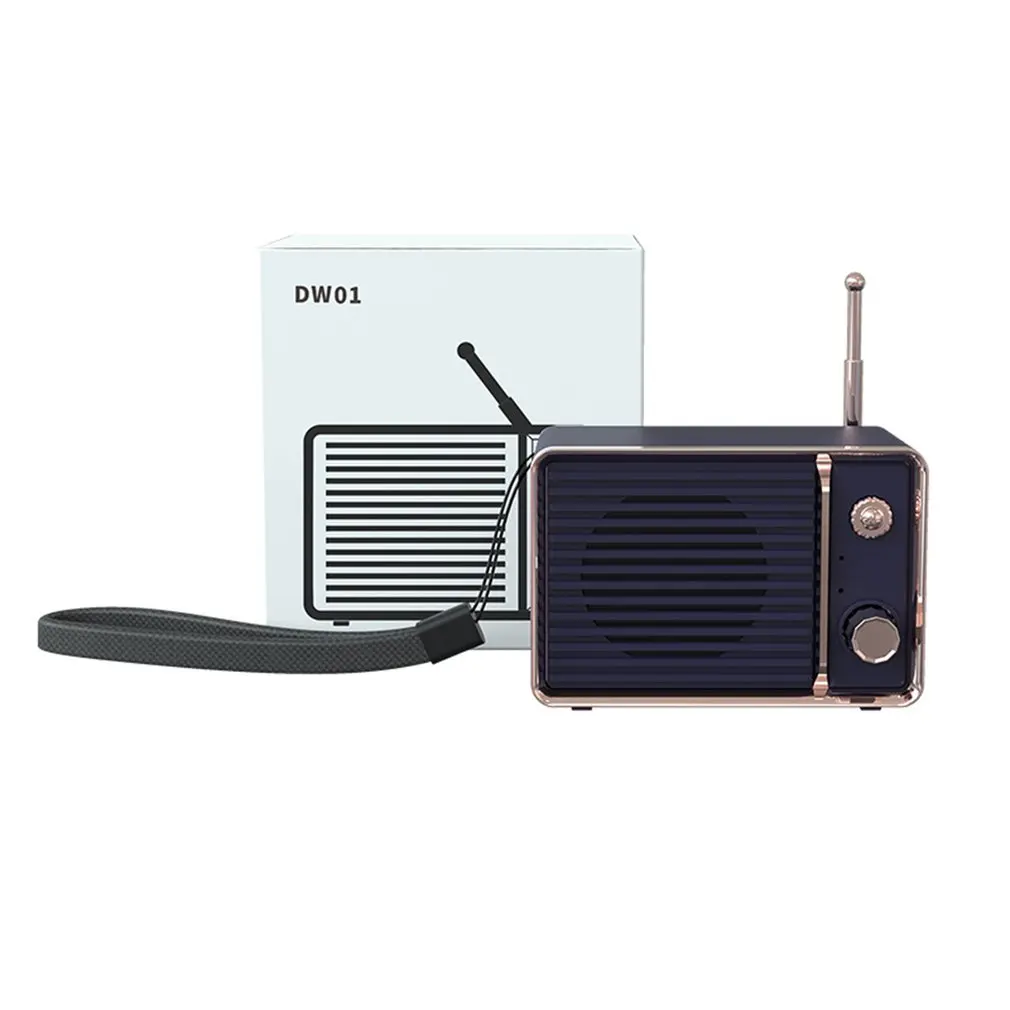 Retro TV Shape Wireless Speaker Mini Multi-function Small Stereo 900mAh Battery Wireless Speaker Exquisite