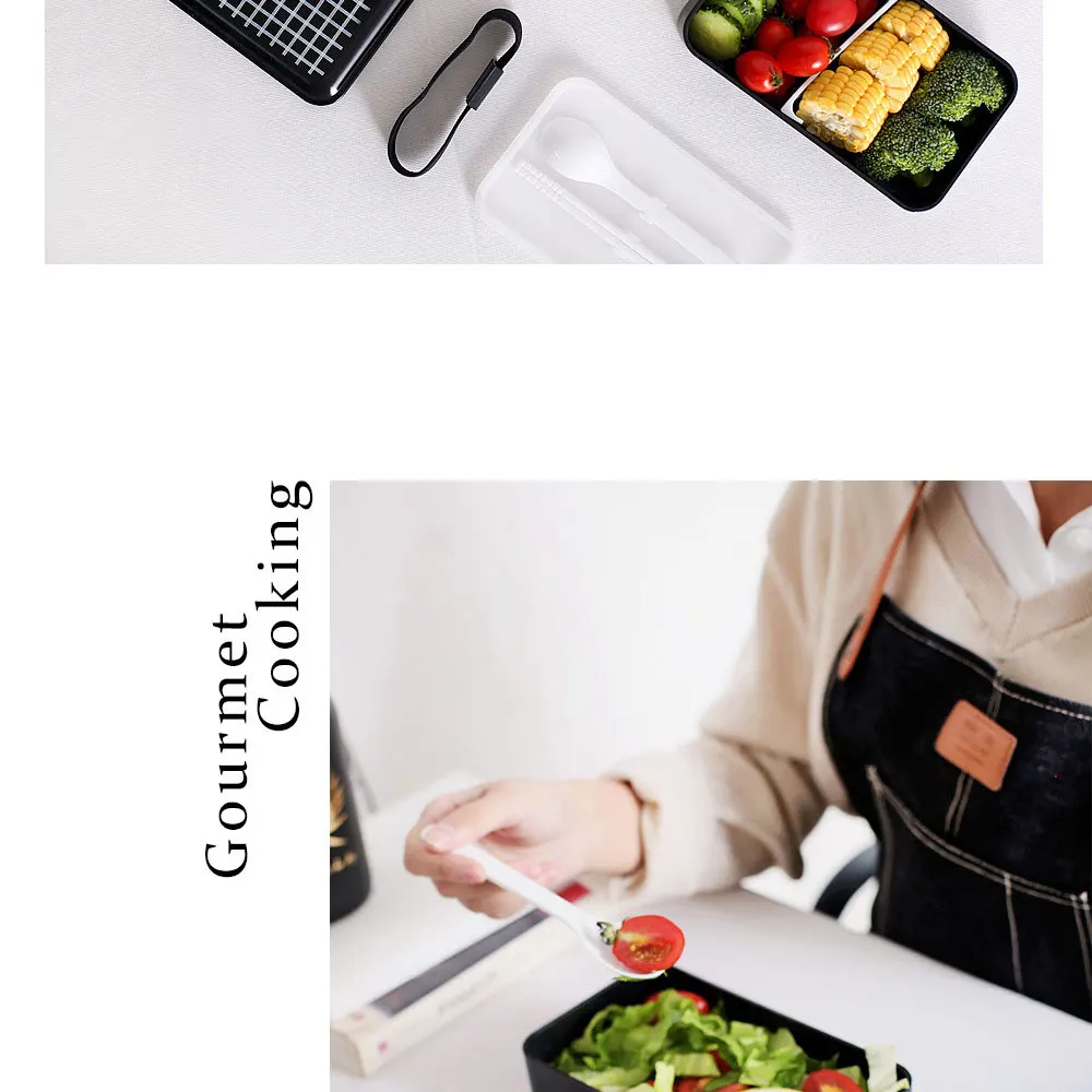 Двухслойный Ланч-бокс Bento, портативный ланчбокс для микроволновой печи, контейнер для еды для детей, для закусок, пикника, офиса, работников школы, столовая посуда
