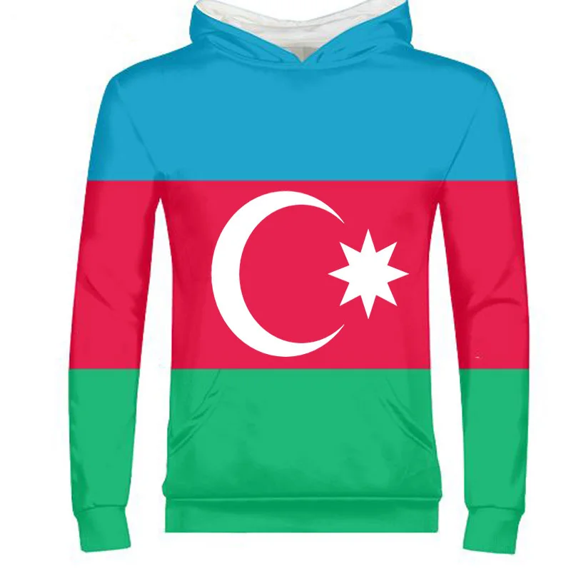 Мужская Молодежная футболка на заказ с изображением флага и цифрами, свитер на молнии в стране АЗ, одежда для мальчиков