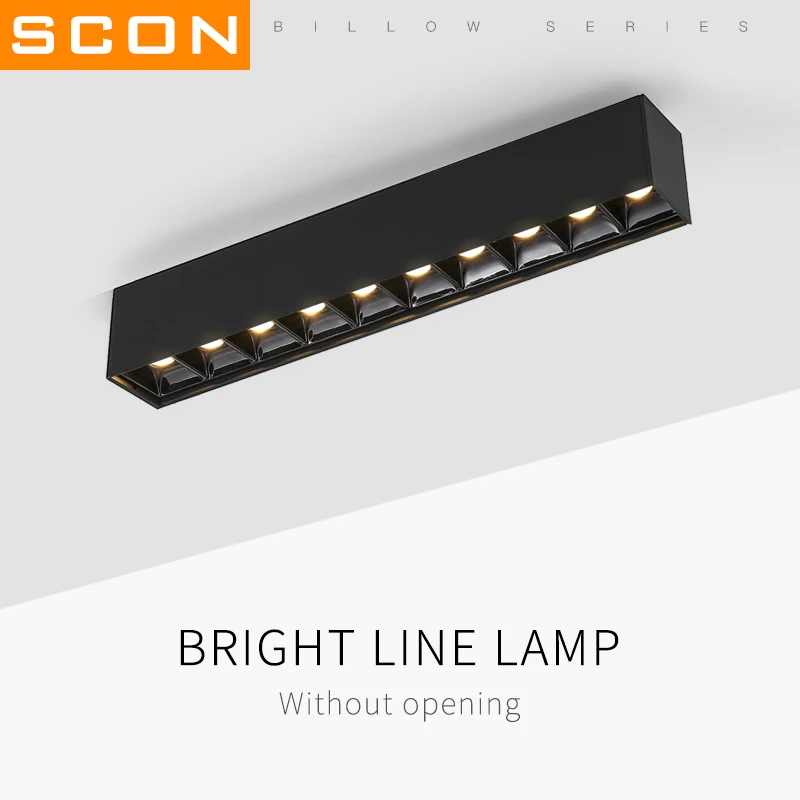 SCON AC85 240V Chip 30 см линейная лампа светодиодный прожектор бетонный потолочный
