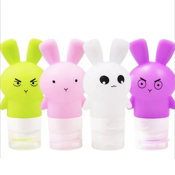

1pc 75ml Portable Cartoon Silicone Refillable Bottle Empty Travel Refillable Bottle For Lotion Shampoo Cosmetic Containers