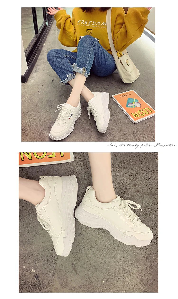 Женские удобные кроссовки; белые кроссовки на массивной платформе; женская обувь на танкетке; zapatos De Mujer; Повседневная обувь; ME536