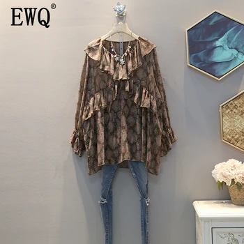 

[EWQ] 2020 Spring Summer New Attivals Long Clothing Casual Dot Print Long Sleeve Women Fashion Shirt All Match AW02516
