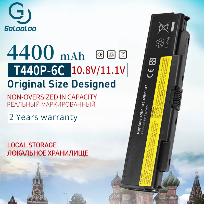 Аккумулятор Golooloo для ноутбука Lenovo ThinkPad L440 L540 T440pT540p W540 45N1144 45N1145 45N1148 45N1149 45N1150 6