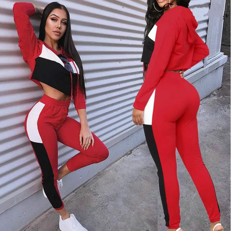 Casual Women Sets Tracksuit Hoodies Sweatshirt Pants Two Piece Set Sportswear Spring Fall Female Clothes Streetwear |