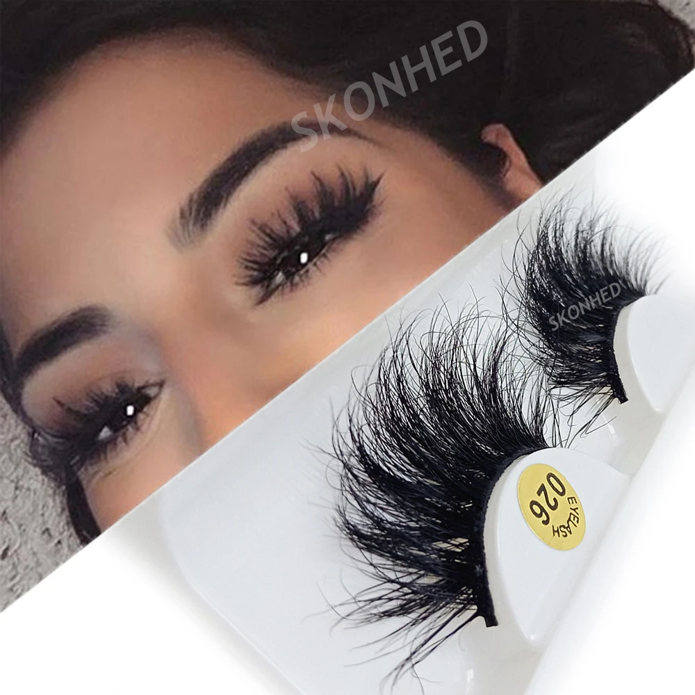 Новая мода 1 пара 25 мм Lashes100% 3D норковые накладные ресницы толстые длинные ресницы пушистые Накладные ресницы ручной работы