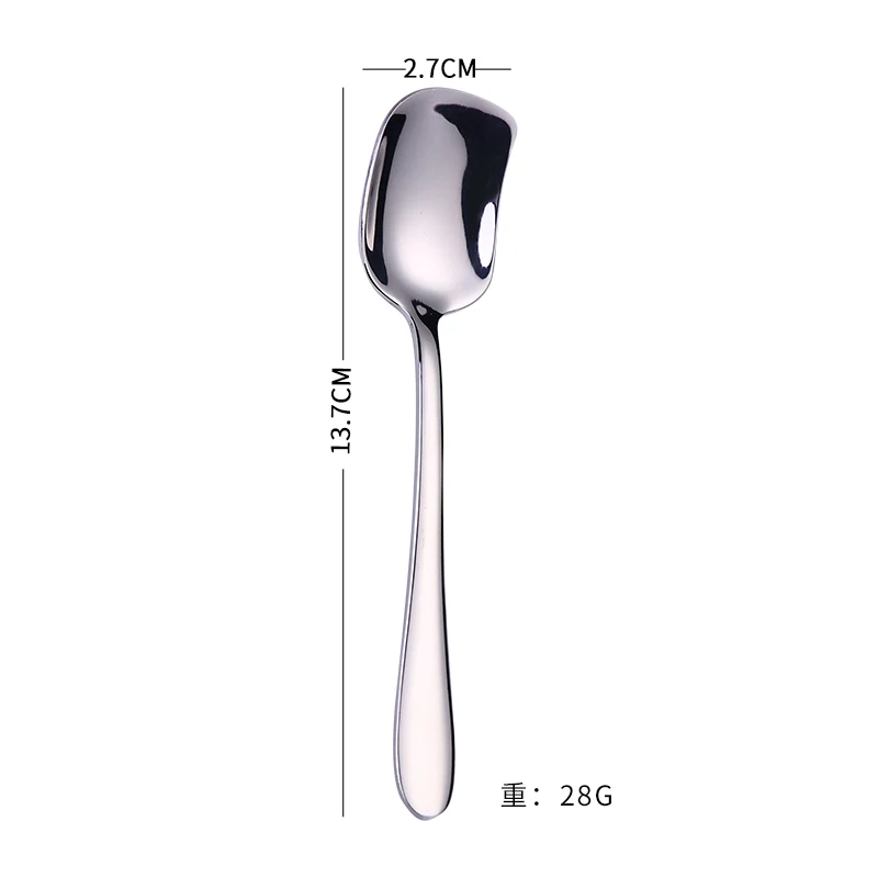 Creative 304 Stainless Steel Spoon Fork Coffee Cake Dessert Tea Ice Cream Forks Spoons Stirring Luxury Tableware Household