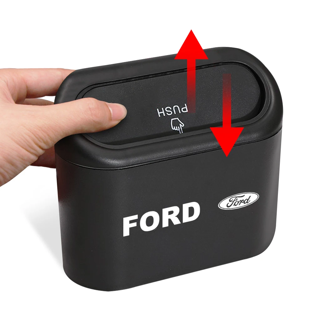 

Car Trash Can Car Portable Interior Organizer Storage Box Rubbish For Ford Fiesta EcoSport Escort focus 1 2 3 mk2 mk3 mk4 mk5 mk