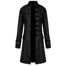 Нежное Мужское пальто модное стимпанк винтажный пиджак-фрак на пуговицах готическое дакси-платье пальто мужская униформа зимняя одежда