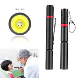 Lampe de poche XPE étanche à LED, Ultra petite, avec pince à stylo et porte clés, lumière Portable pour Camping d'urgence en plein air 
