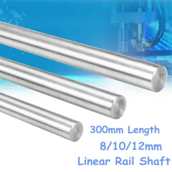 

300mm CNC 3D Chrome Printer Shaft Smooth Steel Bar Hardened Linear Rail Axis Chrome Linear Motion Bar 8/10/12mm