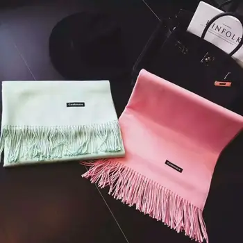 

Two flowers scarf autumn and winter women warm extra thick large solid color scarf dual purpose extra long shawl