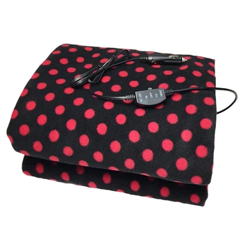 

Car Electric Heating Blanket 12V Lattice Fleece Car Supplies Winter Hot Car Constant Temperature Heating Blanket 59.06X43.31In/1