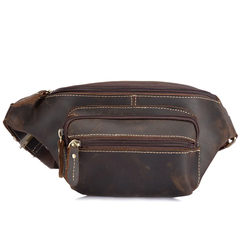 Высококачественная Мужская поясная сумка ручной работы, роскошная сумка-мессенджер, мужские кожаные дизайнерские сумки из натуральной