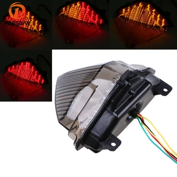 

POSSBAY Motorcycle Taillight Turn Signals Blinker Indicator Integrated Led Light for Yamaha YZF R1 2004 2005 2006 Tail Light