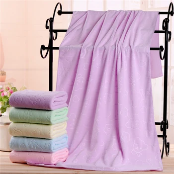 

Large Superfine Fiber Cotton Premium Bath Towels Plush Soft Ultra Absorbent Machine Washable Quick Dry Travel Home 70x140cm