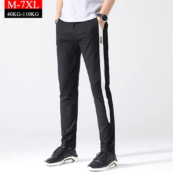 

2020 Spring autumn New Casual Pants Men Cotton Slim Plus Size 7XL Tracksuit Elastic Waist Fashion Trousers Male Brand Clothing