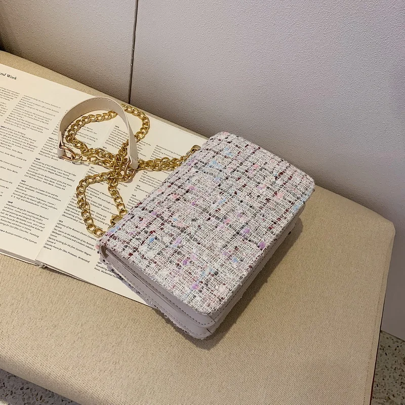 

Autumn New Arrival Hong Kong Style New Products Korean-style WOMEN'S Bag Versatile Fashion Plaid Bag Casual Hand Crossbody Bag W