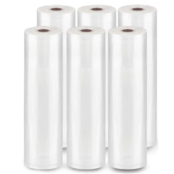 

Vacuum Sealer Rolls Pack, 6 Rolls Food Saver Bags for FoodSaver, Seal a Meal, Geryon Vacuum Machine,Vacuum Seal Bag