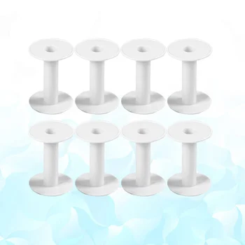 

20pcs Plastic Spools Weaving Bobbins Empty Thread Spool Craft Spools (White)