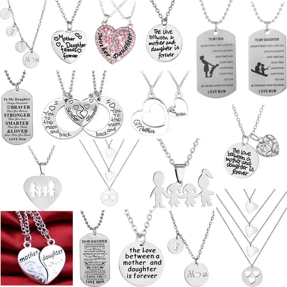 mum and son necklace