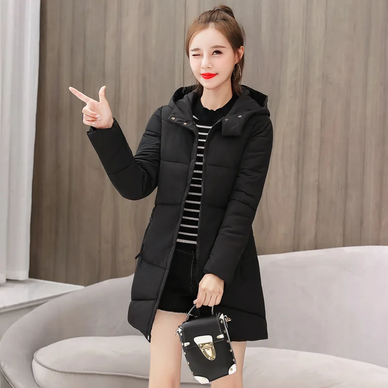 

Cotton-padded Jacket Women's 2018 New Style off Season Cotton-padded Clothes Women's Mid-length Winter Coat Women's Thick down J