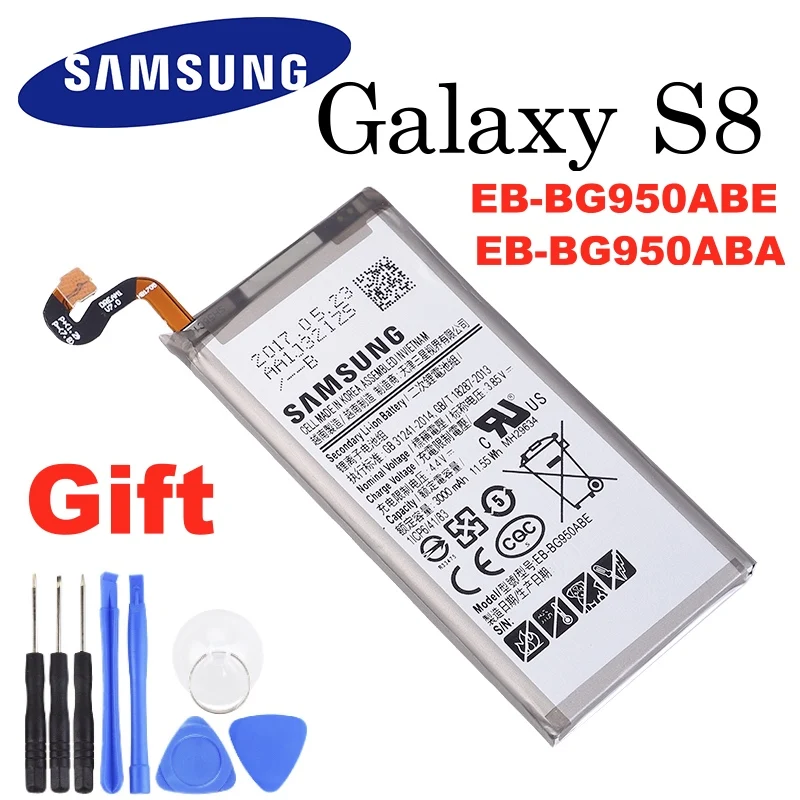 EB BG950ABE BG950ABA 3000 мАч Оригинальный аккумулятор для Samsung Galaxy S8 SM G9508 G950T G950U/V/F/S G950A G9500 G950