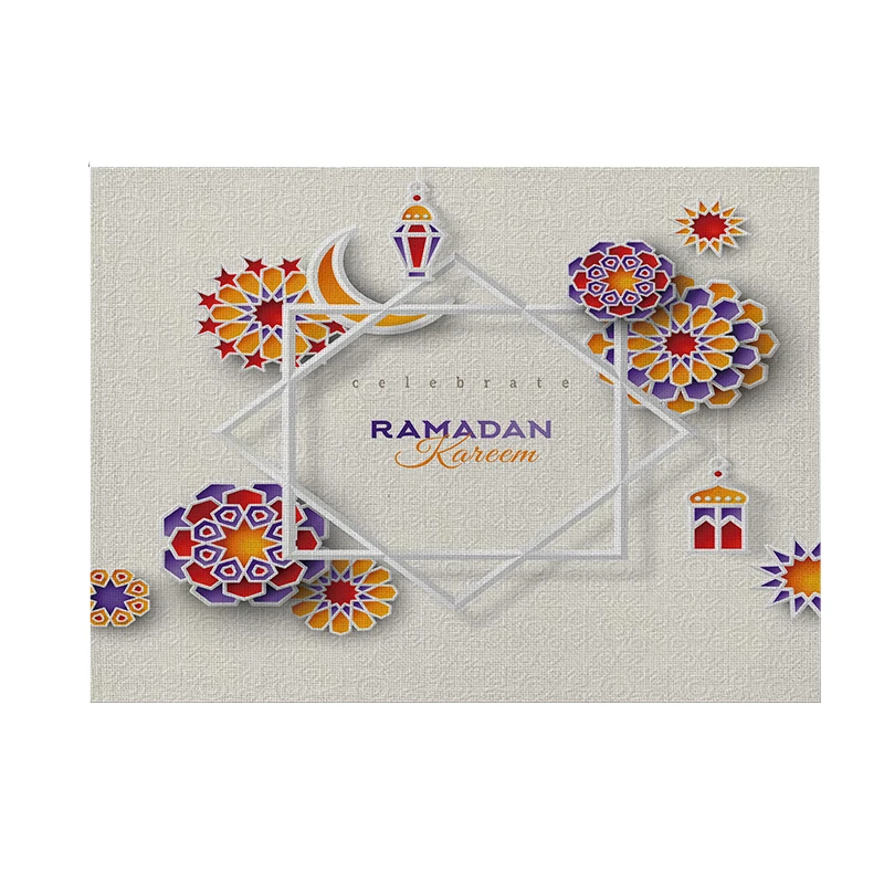 New heat-insulated letter placemat thick cotton linen placemat European square non-slip table mat