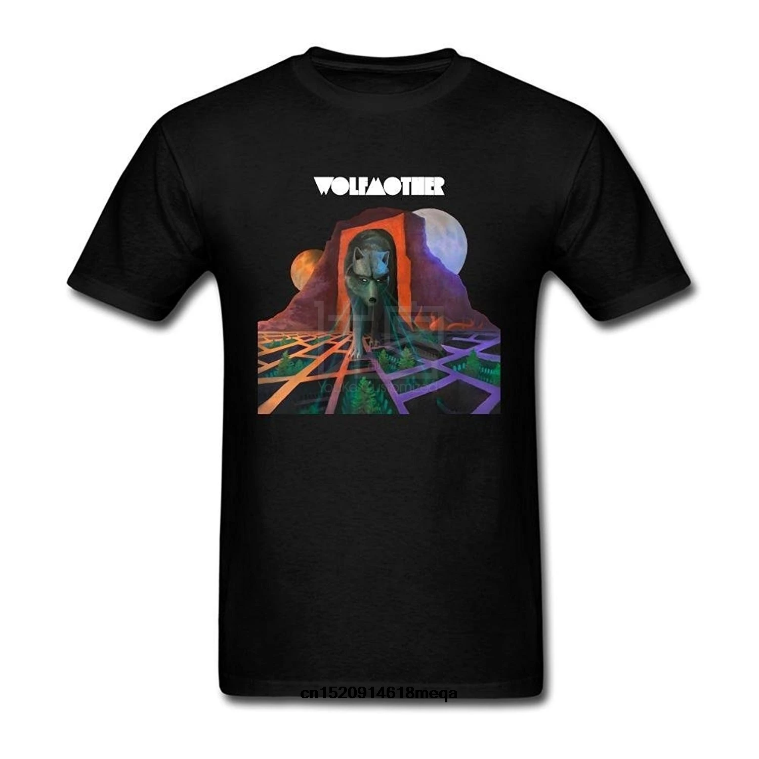 Футболка Новая мода футболки Для Мужчин's Wolfmother DIY хлопок короткий рукав Футболка черный Цвет тройник для человека