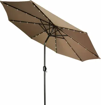 

New 72 LED Solar Garden Parasol Umbrella Chain Light 8 Strut Fairy String Light Holiday Camping Tent Outdoor Decoration