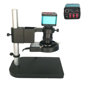 

130X C-Mount lens Remote control 14MP HDMI USB Microscope Video Camera 56 Led lights lamp for Industry Lab PCB CPU repair