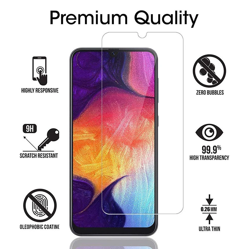 Защитное стекло для samsung galaxy a50 Защитная пленка для экрана a 50 закаленное стекло лист galaxy a50 50a экранная Защита 9h 1 до 3 шт