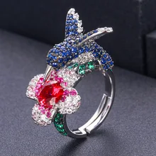 JanekellyCharm, трендовые массивные кольца в форме животного, кольца для женщин, кубический циркон, кольца на палец, бусины, кольцо, бохо, Пляжное ювелирное изделие, 1 или