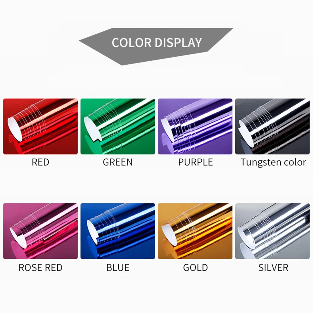 

Stretchable Mirror Vinyl Film Foil Car Sticker DIY Wrapping Sheet Decal Protective Car Styling Accessories 152*20cm