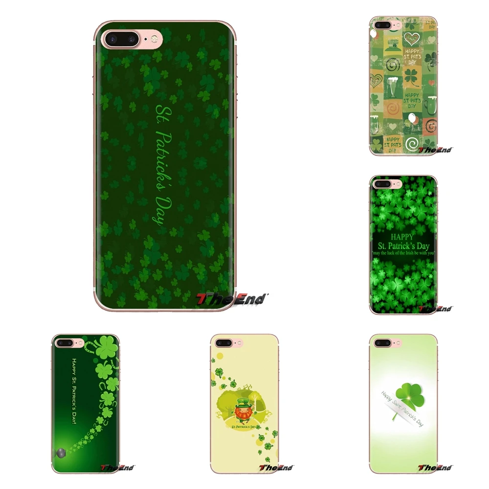 Прозрачный мягкий чехол для iPod Touch Apple iPhone 4 4s 5 5S SE 5C 6 6S 7 8 X XR XS Plus MAX green День Святого