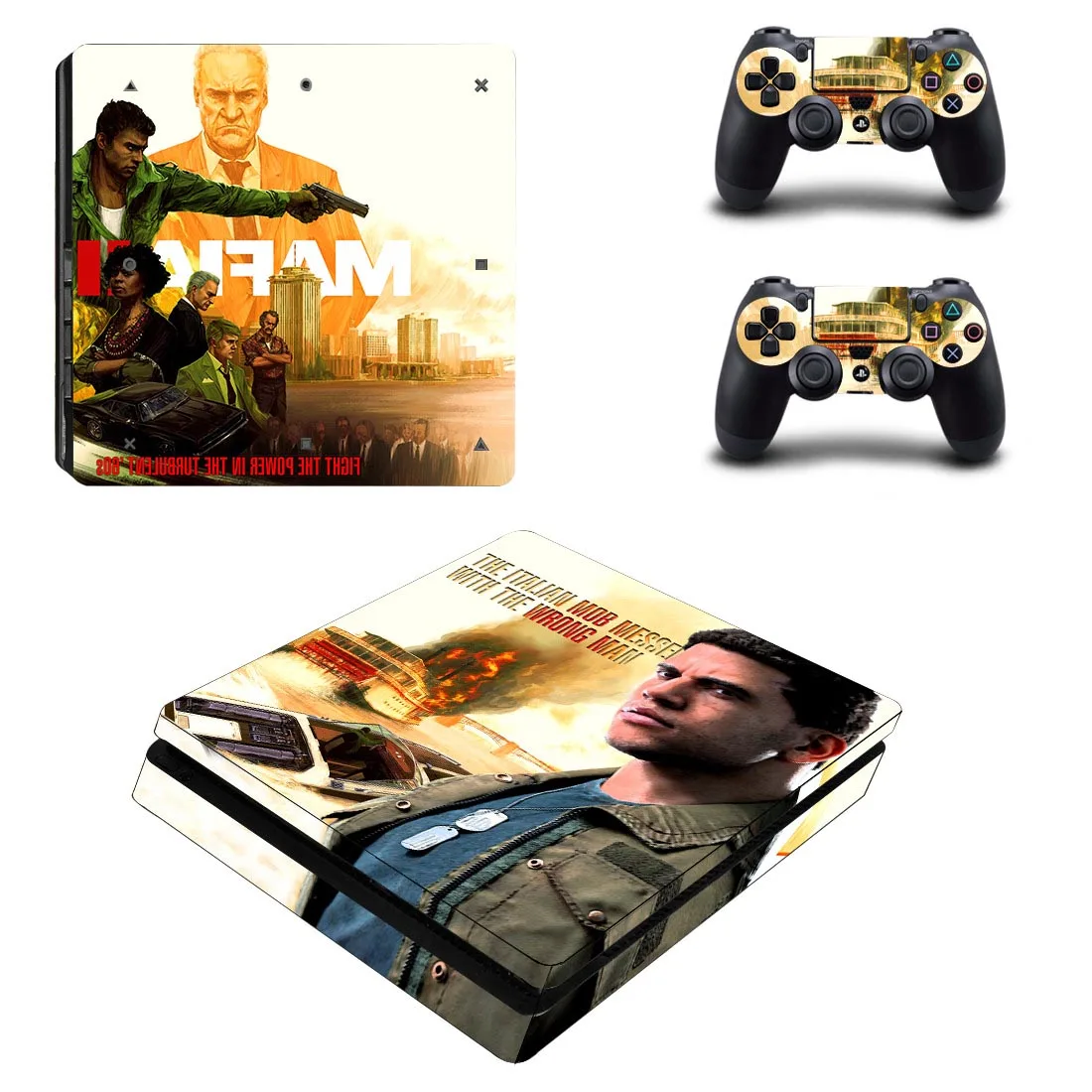 PS4 Slim sticker s PS 4 Play station 4 Slim Mafia 3 наклейки на кожу Adesivos для playstation 4 Slim консоли и контроллера