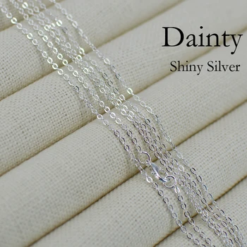 

100 pcs - 24 Inch Silver Plated Chain Necklace, 60cm Dainty Necklace, Dainty Chain Fine Necklace Chain, Delicate Necklace