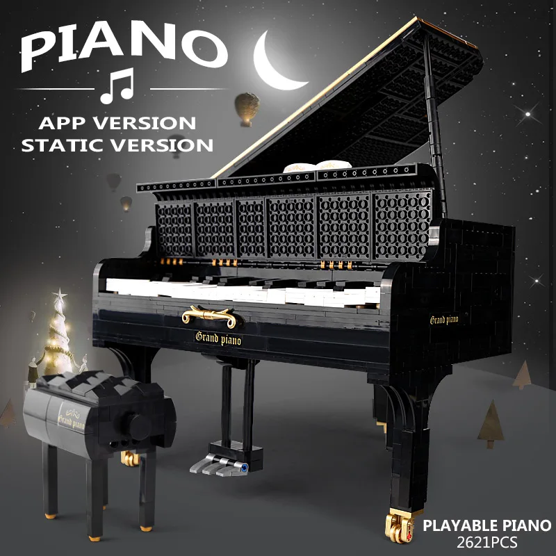 MOC Technic серия Grand piano Motor Keizer модель образования строительные блоки кирпичи детские