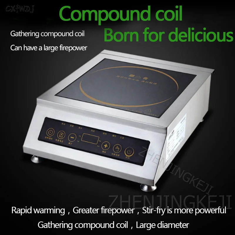 Commercial Induction Cooker 5000W High Power Induction Cooker Kitchen Cooking Appliance Restaurant Soup Plane Stove Good Quality