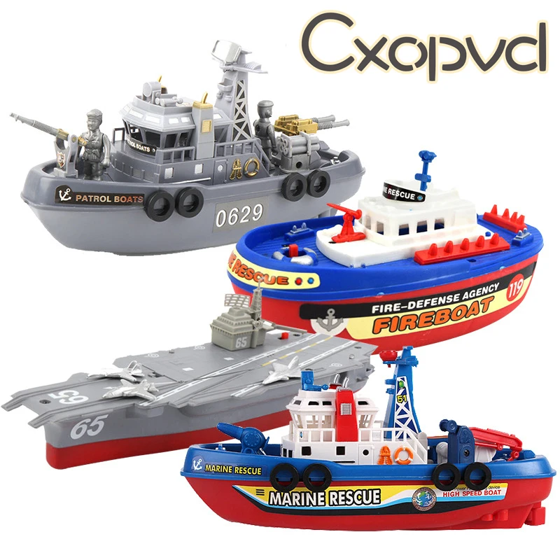 Игрушка для ванны игрушка бассейна яхта патрульная лодка пожарная светильник