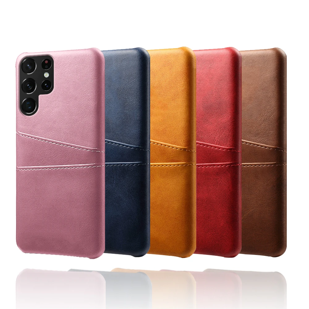 Custodia Per Slot Per Schede Per Samsung S22 Ultra Pro Plus F62 M32 Funda Custodia In Pelle Pu Retrò Per Galaxy A72 A71 A52 A51 M52 F52 5G Coque