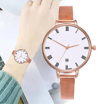 

Alloy Strap Business Wrist Watch Simple Women Ladies Watches for Business Travel LL@17