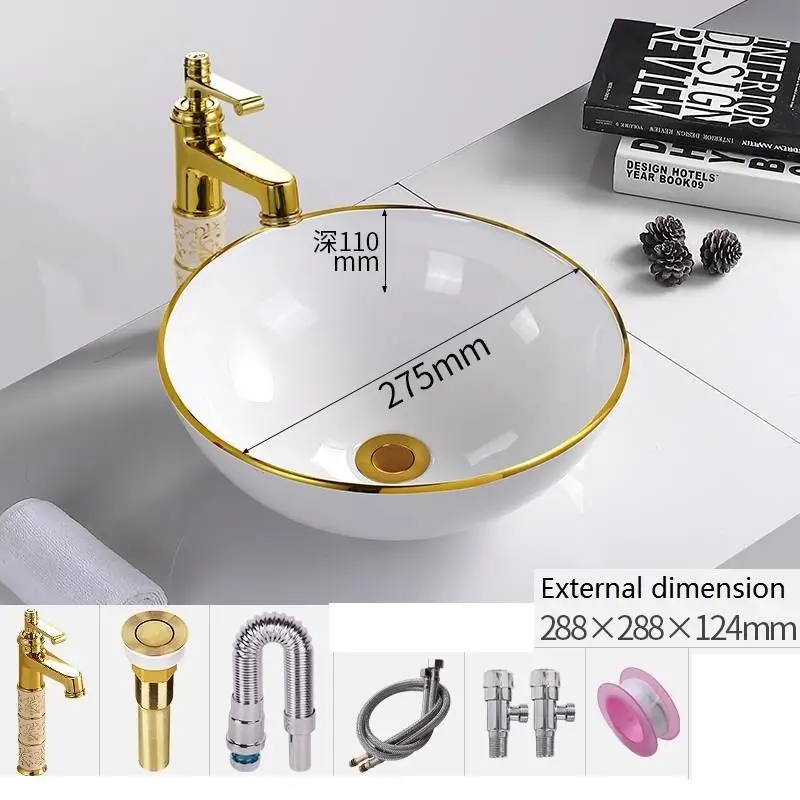 De Lavagem Vanity Bassin черный Waschtisch сосуд для ванной комнаты Waschbecken Para Ванная комната раковина поо умывальник Куба Banheiro умывальник - Цвет: Version F