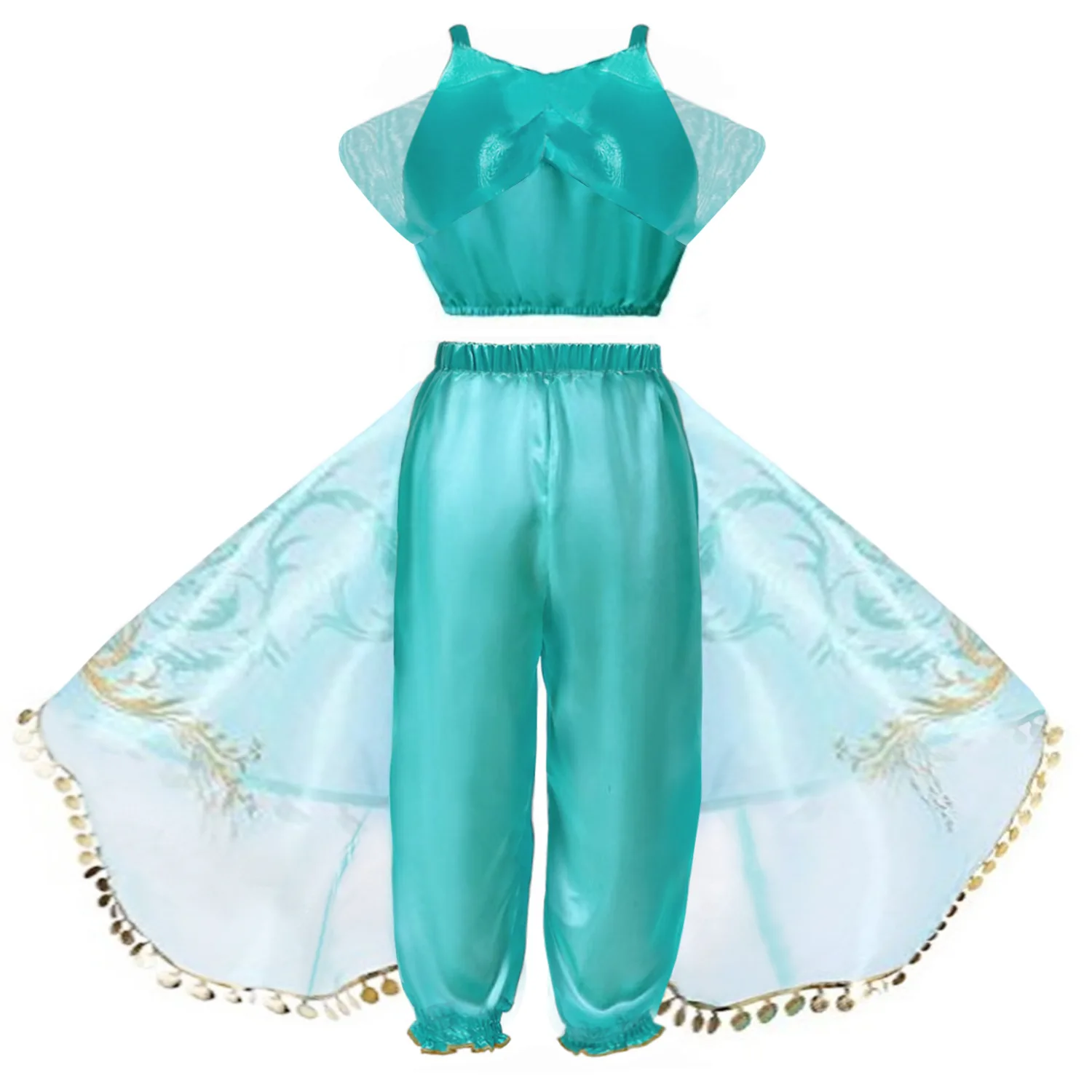 

Aladdin Girls' Trousers Dancing Dress Jasmine Princess Dress COS Clothing Europe And America Children Million Christmas Two-Piec