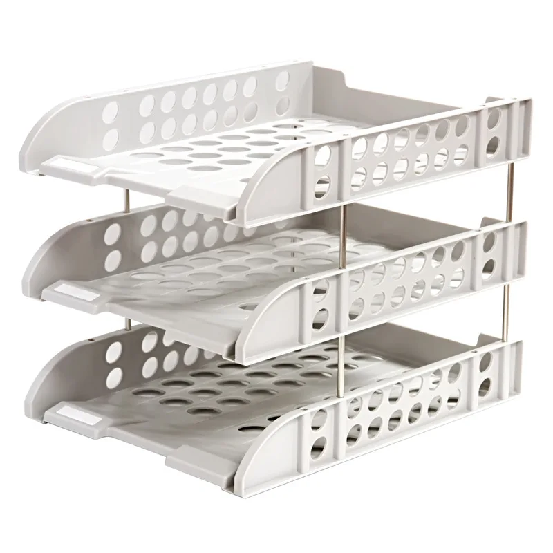 

Deli 9217 File Holder Multilayer Folder Storage Box Desktop Office Desk File Storage Rack Layered Storage Shelf