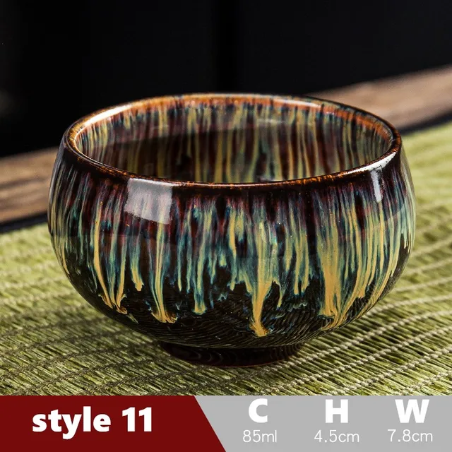 85ml Tea Set Teaware  Tea Set Cup Ceramic Chinese Style Tea Cup Set  Gongfu Tea Set  Colorful Glazed Tea Set style 11