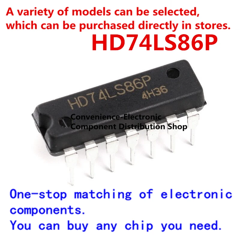 

5PCS/PACK Directly insert HD74LS86P DIP-14 2-input four NOR gate logic gate IC chip