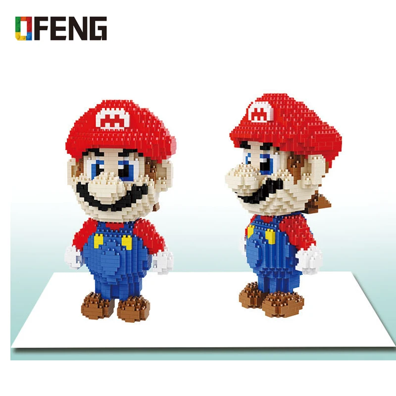 

Game Super Mario Building blocks Red 3D Model DIY Diamond Mini Small Bricks Toy for Children Christmas Gifts